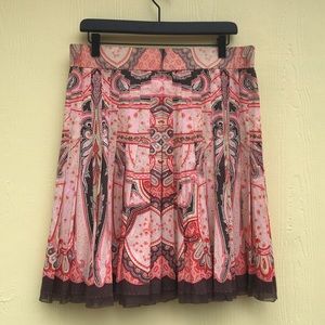 Elie Tahari Midi Skirt in Pink/Red Size 8